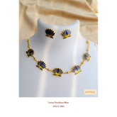 Necklace - Lotus Necklace Blue